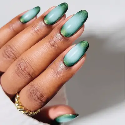 pink and plum swirl nails