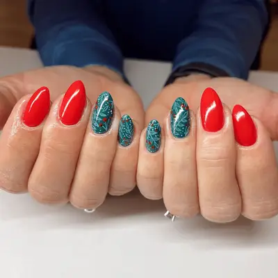 Red Velvet Holly Nails