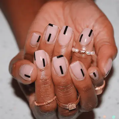 Daisy Dotted Nude Nails - MYM Beauty Short Nude Nail Ideas