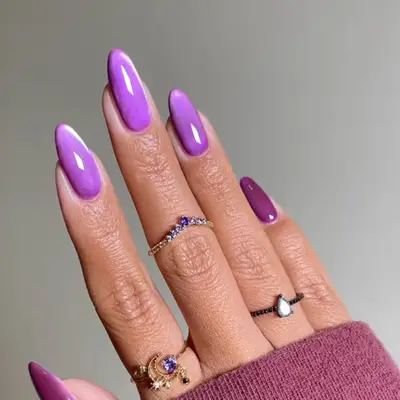 Purple Velvet Glass Nails - MYM Beauty Glass Velvet Nails 