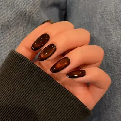 Amber Velvet Glass Nails - MYM Beauty Glass Velvet Nails 