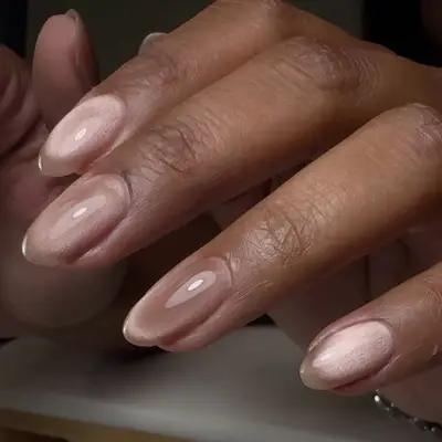 Nude Velvet Glass Nails - MYM Beauty Glass Velvet Nails 
