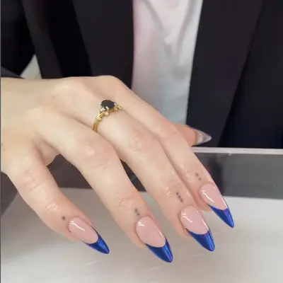 Midnight Blue french tips