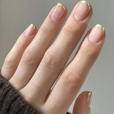 Gold french tips
