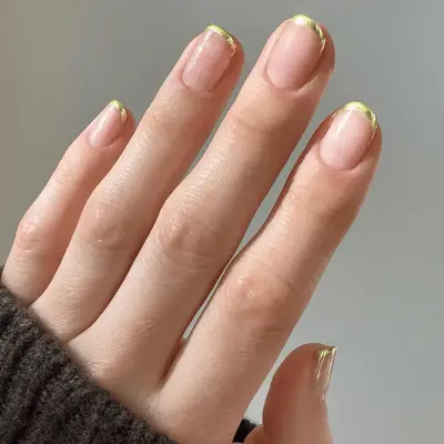 gold french tips