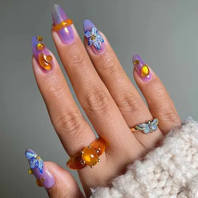 Sheer Ethereal Cancer Nails 