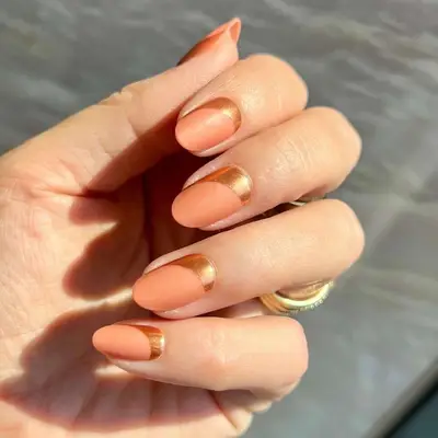 pumpkin spice matte nails