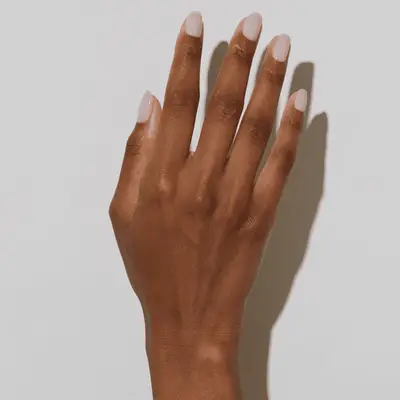 Glassy sheer nails