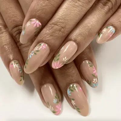 floral nails