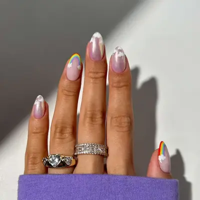 Chrome Rainbow Daydream Mani - MYM Beauty Chrome Nails for May 