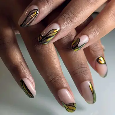 Chrome Butterfly Wing Nails - MYM Beauty Chrome Nails for May