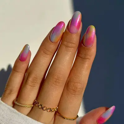 Rainbow Chrome Nails - MYM Beauty Chrome Nails for May