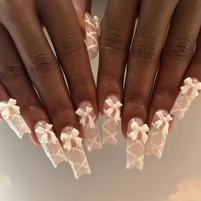 pointe shoe-esque nail art