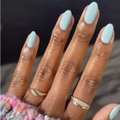 pastel blue nails