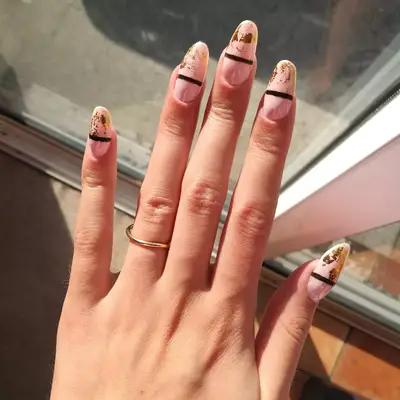 Acrylic Nails with Nail Art