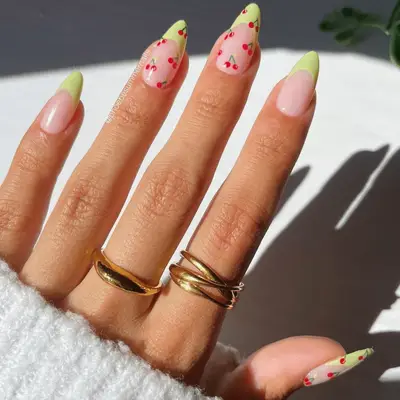 Green French with cherries