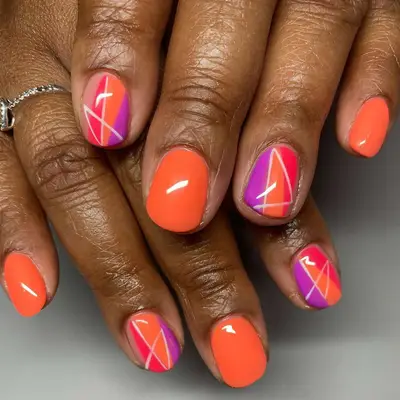 orange nails
