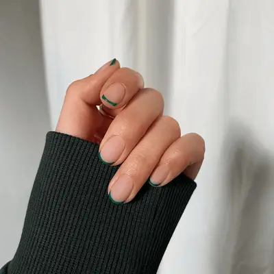 short green french nails