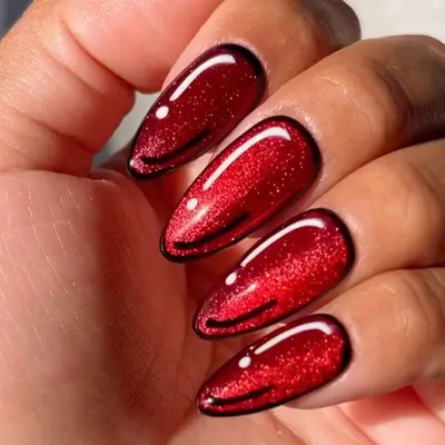 Red Velvet Cartoon Nails - MYM Beauty Red Velvet Nails