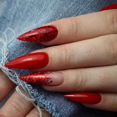 Red Velvet Stiletto Nails - MYM Beauty Red Velvet Nails