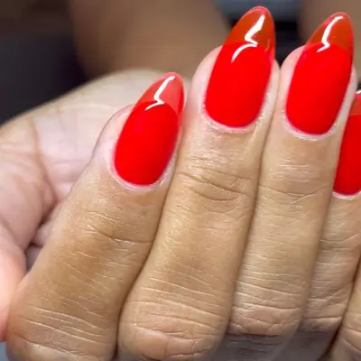 Tomato Red Jelly Nails 