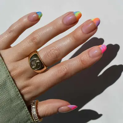 Tie Dye French Tips - MYM Beauty Tie Dye Nails 