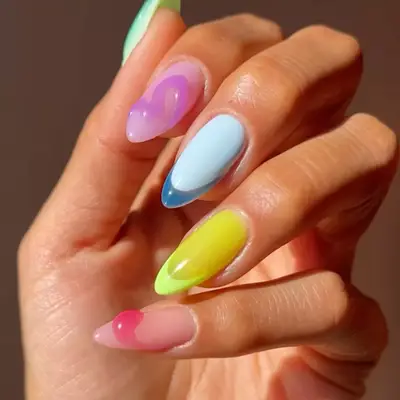 3D Pastel Jelly Cream Mix-n-Match Mani - MYM Beauty Easter Nail Ideas 