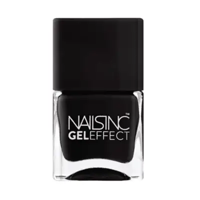 Glossy black nail polish
