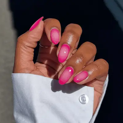 pink aura nails