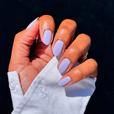 short lavender nails 