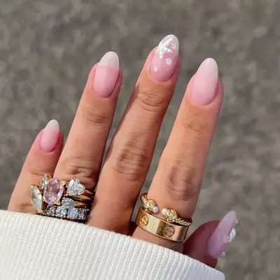 seashell 3D summer beach nails art