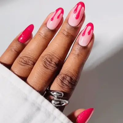 Red blood drip nails