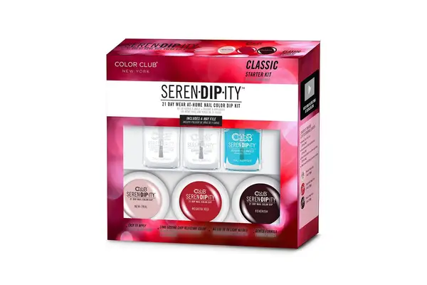 Color Club Seren-DIP-ity Dip Powder Nail Art Starter Kit, Classic color