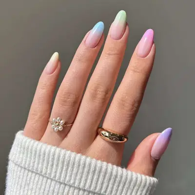 ombre pastel nails