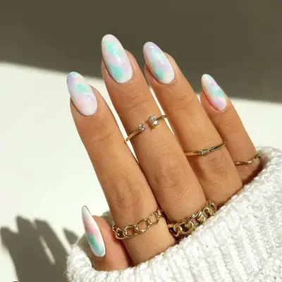 pastel sorbet nails 