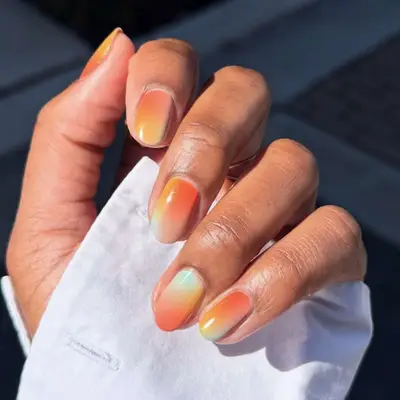 orange creamsicle sorbet nails