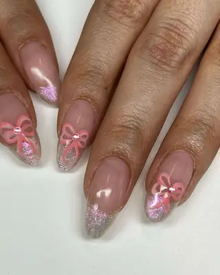 Coquette French nails.