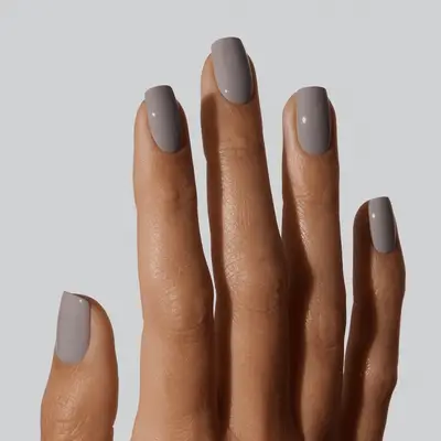 Short gray nails