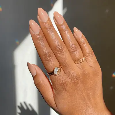 sheer nude nails