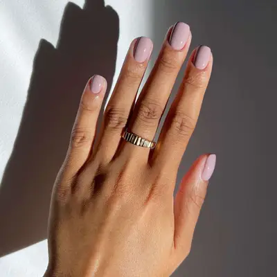 Muted pink manicure