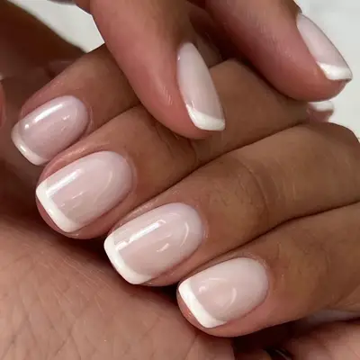 a white french manicure