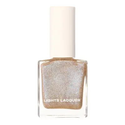 Holographic gold metallic glitter polish