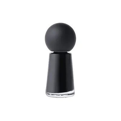 Black nail polish with round top