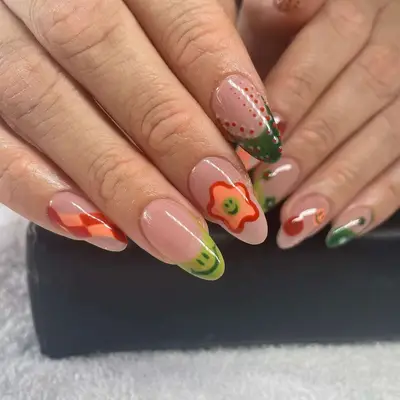 Pastel Autumn Mismatch Nails - MYM Beauty Almond Nail Ideas For Fall