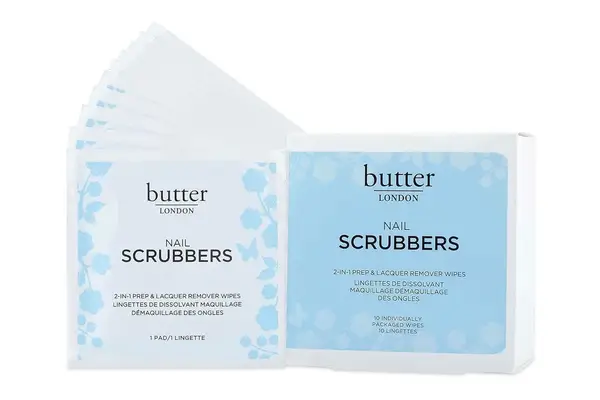 Amazon Butter London Nail Scrubbers 2-in-1 Prep & Lacquer Remover Wipes