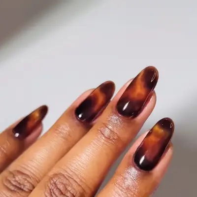 Dark Chocolate Caramel Nails - MYM Beauty Caramel Nail Ideas