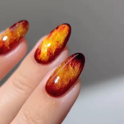 Glittery Caramel Java Nails - MYM Beauty Caramel Nail Ideas