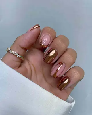 Copper chrome nails