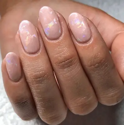 Nude Nail Designs Half and Half