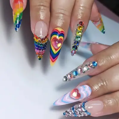 Almondetto shaped nails